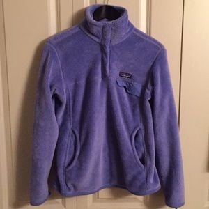 Patagonia purple medium pierce pullover pocket